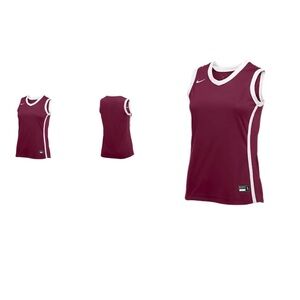 NEW- Nike Burgundy and White Athletic Tank top Jersey